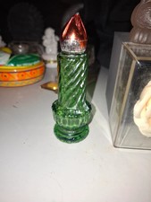 Avon Glass Old Perfume Jar - Green, Vintage Collectible picture