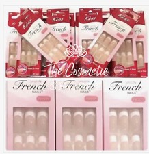 Kiss Long Salon French Artificial Nails Peach 57100 ‼️RARE: 10 Pack Deal‼️ picture