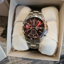 SEIKO SPIRIT SBTQ045 Box US Stock】Chronograph RED Model JDM Qz Mens Watch picture