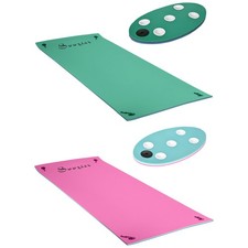 Soozier 12.5' x 5' Floating Mat with Drink Holders 3-Layer Lily Pad picture