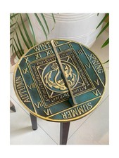 Brass Season Cycle Garden Sundial, Home & Garden Decor Vinatge Solid Brass wi... picture