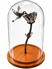 Humming Bird On Metal Rose Figurine Home Decor picture