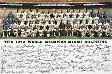 1972 MIAMI DOLPHINS NFL PERFECT SEA 8.5X11 PRINTED SIGNATURE / AUTOGRAPH REPRINT picture