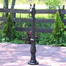 Victorian Style Horse Head Hitching Post 48.5 Inches Tall picture