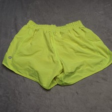 Lululemon Hotty Hot Shorts II Womens 4 Yellow Light Athletic Running Workout 4