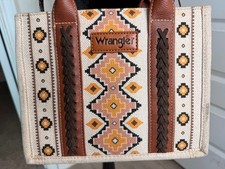 Wrangler Brand Beige & Brown Aztec Pattern Tote Bag picture