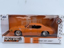 JADA BIGTIME MUSCLE 1969 PONTIAC GTO JUDGE 1/24 DIECAST MODEL CAR ORANGE 90344 picture