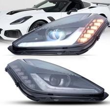 2X For 2014-2019 Chevy Corvette C7/Z06 Full LED Projector Headlights Assembly picture