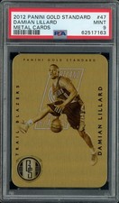 2012-13 Panini Gold Standard Solid Metal Rookie #47 Damian Lillard PSA 9 Mint RC picture