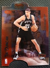 1998-99 Bowman's Best Tim Duncan Karl Malone #MI16 Mirror Image Fusion Insert picture