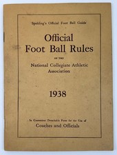 Spalding's Official Football Rules 1938 National Collegiate Athletic Association picture
