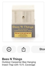 Lot of 6 x Bees N Things Outdoor Carpenter Bee Hanging Trap with 15 ft. Coverage picture