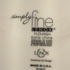 Lenox Simply Fine Bone China Flourish Floral Plate Made in USA picture