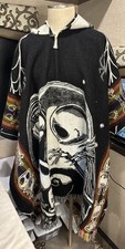 The Nightmare Before Christmas Alpaca Blend Reversible Poncho Hooded Halloween picture