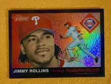 2004 Topps Heritage Chrome Black Retrofractor Jimmy Rollins 51/55 #THC56 RARE picture