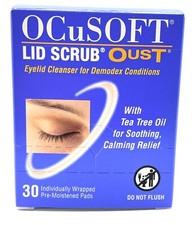 AUTHENTIC & NEW - OCUSOFT - LID SCRUB OUST - PRE-MOIST PADS - 30 CT (EXP. 3/29) picture