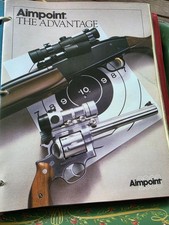 Vintage 1987-1989 Gunsmith Dealer Literature Lot Binder  Aimpoint Tasco Leupold picture