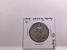 1919 D Walking Liberty Silver Half-Dollar Key Date from  Denver Mint 021725 52ck picture