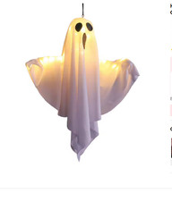 Halloween Glowing White Ghost LED Hanging Decorations Fairy Lights Indoor Outdoo picture