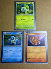 Pokemon TCG SVP Black Star Promos Holo 3 Card Lot Bulbasaur Squirtle 2023 picture