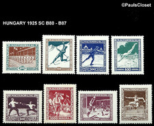 HUNGARY 1925 SC B80-B87 PARADE OF ATHLETES 1OOk - 2500k MVLH OG F/VF picture