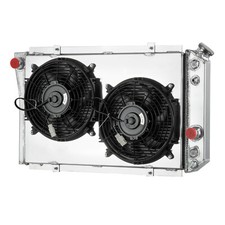2 Row Radiator+Shroud Fan For 1982-2002 Chevy S10 / S-10 Blazer V8 Conversion picture