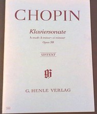 1978 G. Henle Verlag Chopin Piano Sonata B Minor Op. 58 Urtext HN 290 picture