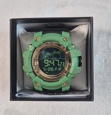 Activa Invicta Mens Digital Sport Watch Green Gold Boxed NIB WR30M Chrono picture