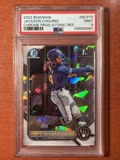 2022 1st BOWMAN CHROME PROSPECTS ATOMIC REFRACTOR #BCP79 JACKSON CHOURIO PSA 9🔥 picture
