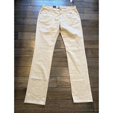 johnnie-O Terry Pants Men 35x34 Stone Straight Leg 5-Pocket Stretch JMPA1790 picture