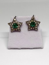 Vintage 1940s Rhinestone Star Earrings – Screw Back (Unsigned) picture