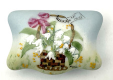 Vintage Sm Hand-Painted Limoges Porcelain Covered Box - Signed - 2