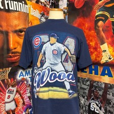 Vintage 90s Chicago Cubs Kerry Wood Pro Player MLB T-Shirt Sz Large picture