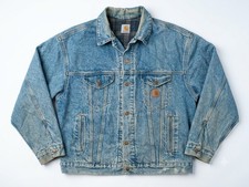 Vintage Carhartt J11 Denim Trucker Jacket Men’s XL Blanket Lined Blue 90’s USA picture