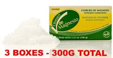 3 PACK Magnesium Chloride 100% PURE Cloruro de Magnesio 3 CAJAS 300 MG  picture