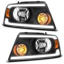 WEELMOTO Pair LED DRL Headlights For 2004-2008 Ford F150, 06-08 Lincoln Mark LT picture