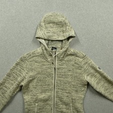 KÜHL Jacket Womens M Cream Grey Heather Full Zip Hooded Fleece Ascendyr 4391 picture