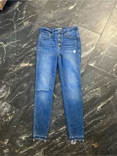 Madewell High-Rise Button-Fly Women's Skinny Jeans - Blue picture