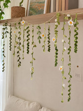 Crochet Lavender Flower Hanging Garland Boho Bedroom Decor Handmade Vine picture