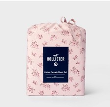 NEW Hollister x Target FULL Percale Sheet Set Pink Ditsy Floral Limited Brown picture