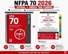 NFPA 70 NEC 2026 Spiral Code Book + 2026 Index Tabs Official Combo Set picture