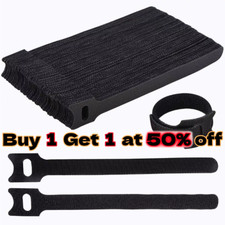 50-100pcs Cable Straps Wire Cord Hook Loop Ties Reusable Fastening Organizer Lot picture