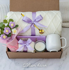 Lavender Gift Box for Her Self Care Spa Gift Basket Birthday Gift for Women Mom picture