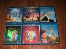 Disney's Tinker Bell set of 6 movies on Blu-ray. 1, 2, 3, 4, 5 and Neverbeast. picture
