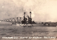 WWI USS Florida Battleship RPPC Real Photo Postcard picture