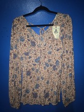 Easel Floral Blouse NWT Size Small picture