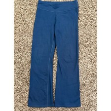 Pact Women Organic Cotton Flare Leggings Blue Bootcut Yoga Pants Size M Earth picture