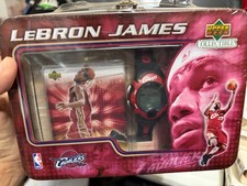 LeBron James 2005 Upper Deck Collectible Tin and Watch w/15 Card Set - SEALED picture