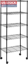 US Stock Simple Deluxe 5 Tier Storage Shelves 21x12x54in Adjustable picture
