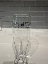 Medieval Times Dinner & Tournament 32 oz Beer Pilsner Glass 11” Tall Souvenir picture